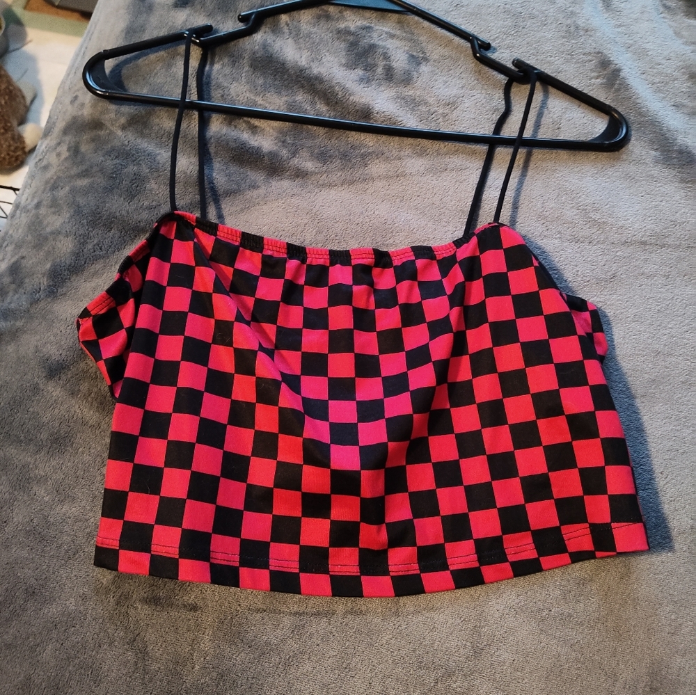 Checkered Crop Top